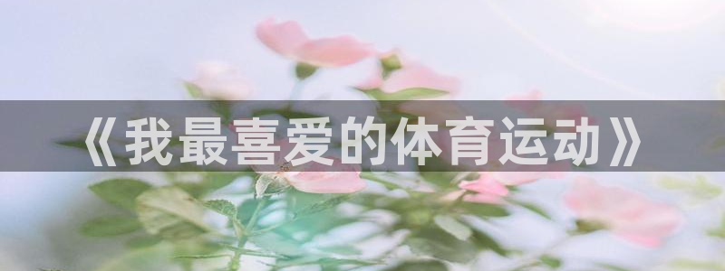 ug环球官网：《我最喜爱的体育运动》